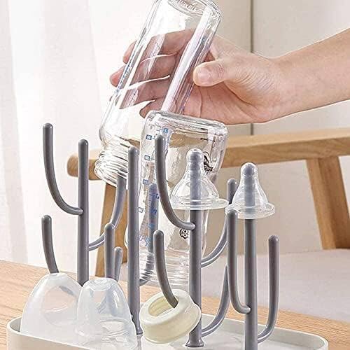 Bottle Drying Rack Baby Bottle Stand Strainer Drying Cleaning Equipment Removable Detergent Easy to Carry Clean Baby Supplies 14.5 x 19 x 25.5 Cm (Beige) Practical and Professional - NewNest Australia