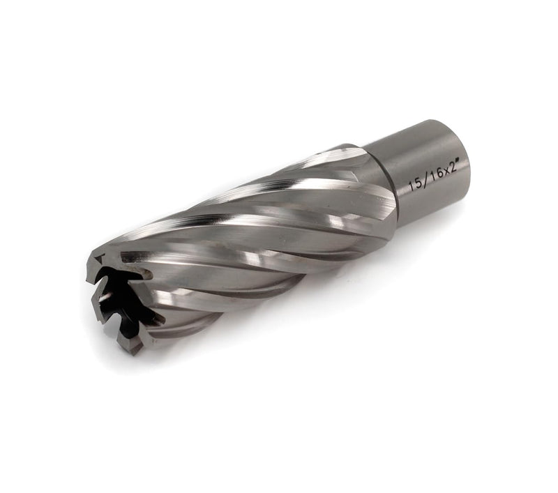 OSCARBIDE 15/16" x 2" HSS Annular Cutter 3/4" Weldon Shank Mag Drill Bit | 2 Flat |15/16"Cutting Diameter | 2"Cutting Depth | Burr-Free Holes | Rapid Chip Removal | 10x Faster Than Twist Drills