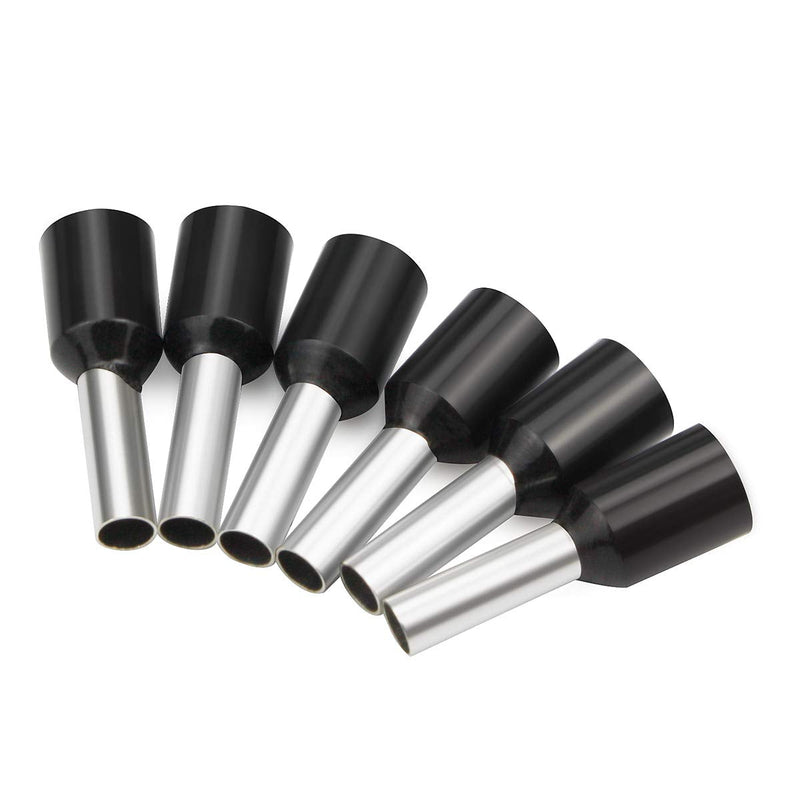 XHF 1000 PCS AWG 18/1.0mm² Wire Ferrules Insulated Copper Crimp Connectors, Crimp Pin Cord End Terminals Black