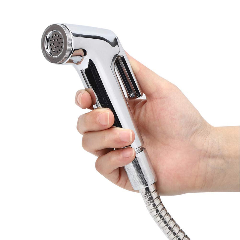 Bidet Sprayer, 3Pcs/Set Electroplating Toilet Sprayer ABS Spray Bracket Hose Kit Handheld Bathroom Accessories