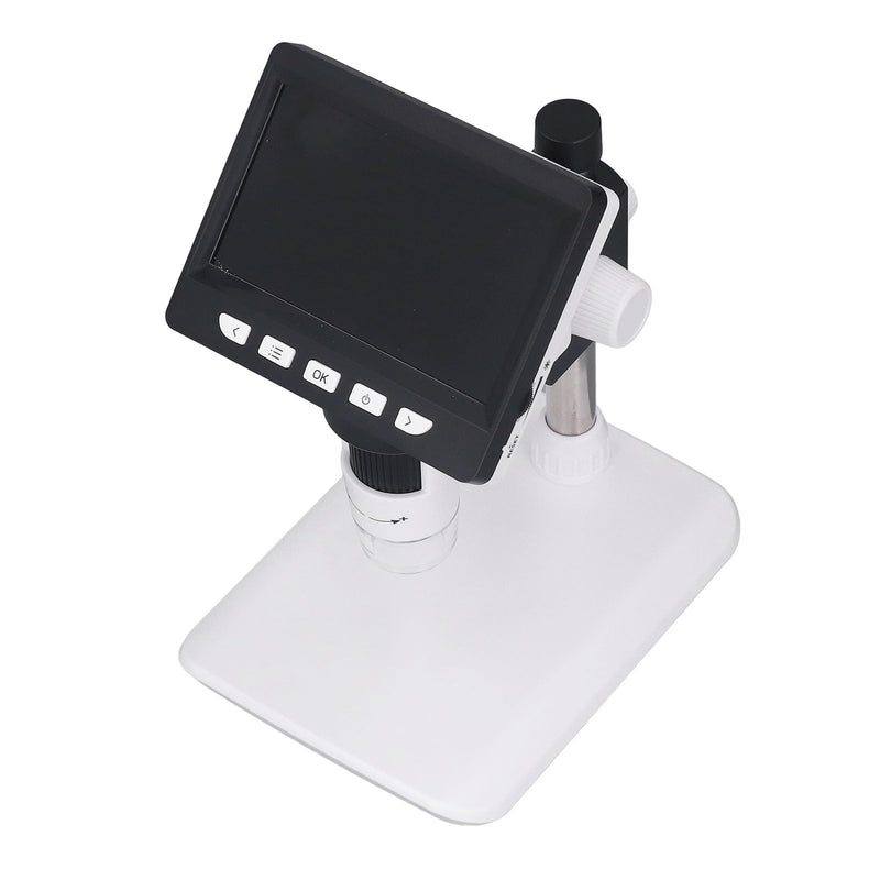 LCD Digital Microscope,4.3 Inch Screen 50x 1000x Magnification 2MP HD Camera 8 LED Light Metal Stand Rechargeable USB Microscope PCB Inspection Industrial Repair