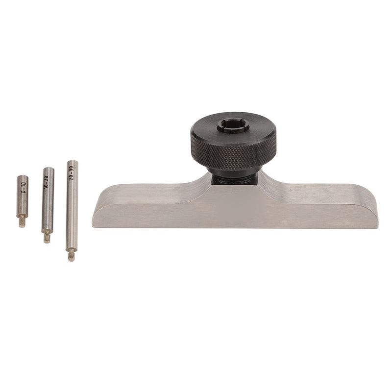 Stainless Steel Depth Dial Indicator Base 8mm Clamping Hole for Precision Machining Tool Setup 103*17mm