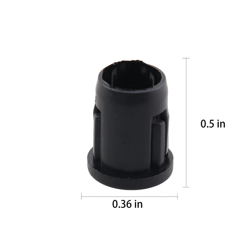 100PCS Plastic Lampholder Lampshade 5mm Bulb Socket Lamp Light Emitting Diode Holder Plastic Bezel Mount LED Clip Black