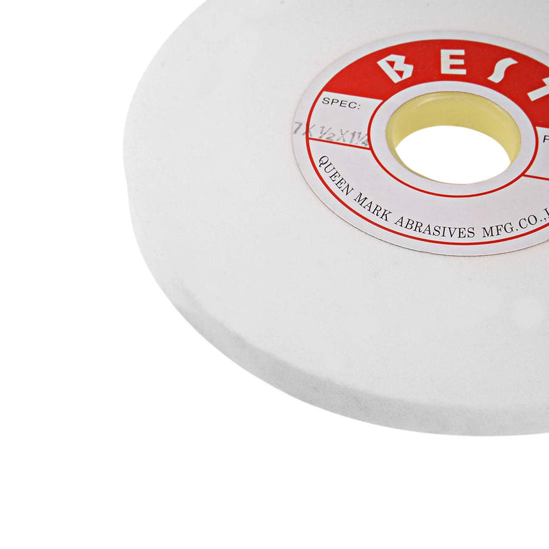 uxcell 7-Inch Bench Grinding Wheels White Aluminum Oxide WA 100 Grit for Surface Grinding