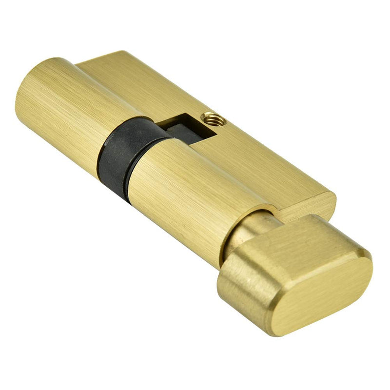Brass Cylinder Lock Replacement - Storm Door Lock Cylinder with Safety Core and 3 Keys