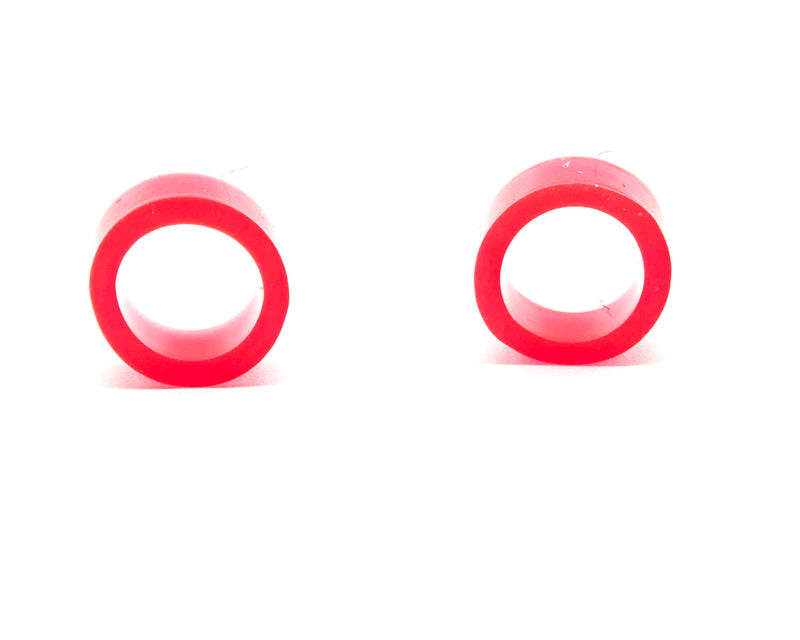 200pcs Dental Color Code Rings, 6mm Silicone Non-Toxic Orthodontic Rings Accessory, Autoclavable Instrument Identification System for Dental Clinics (Red, L) Red