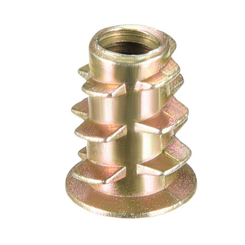 uxcell Furniture Threaded Insert Nuts Zinc Alloy M4 Internal Threads 10mm Length 50pcs M4x10mm