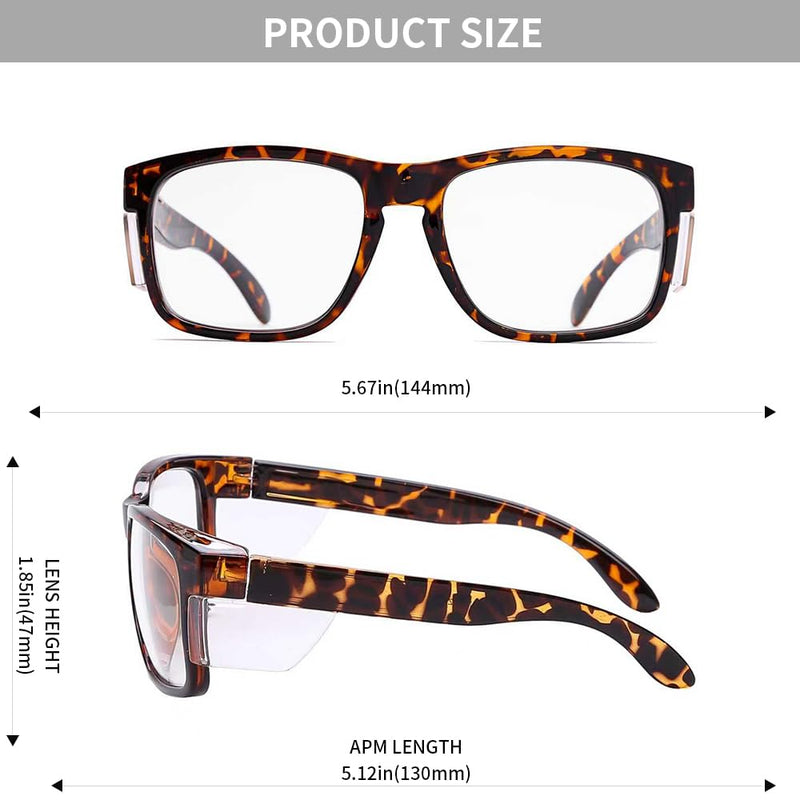 Z87Anti-Fog Photochromic Blue Light Blocking Safety GlassesUV400 Impact Resistant Protective Eyewear, for Men Women Leopard