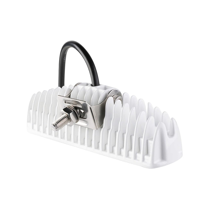 SEAFLO White LED Deck Light – 10-30V DC, 18W LED (14W Effective), 5500–6300K Daylight White, IP68 Waterproof, Bracket Mount, Aluminum Housing, CE & RoHS Certified, 4-Year Warranty