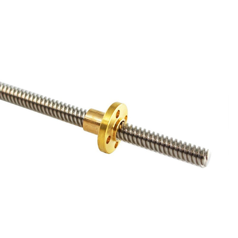 650mm T8 Tr8x8 Lead Screw and Brass Nut (Acme Thread, 2mm Pitch, 4 Starts, 8mm Lead) for 3D Printer Z Axis 650mm Lead screw with nut