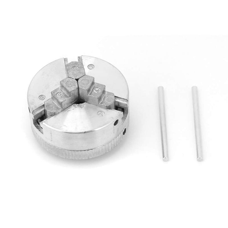 Mandrin M12X1 3 Jaw Chuck for Wood Lathe,1 X 8Tpi Wood Lathe Chuck,Mini Lathe 3 Jaw Chuck,M14 Lathe Chuck,Mini Lathe Tools Z011 Zinc Alloy 3?Jaw Chuck Clamp Accessory for Mini Metal Lathe