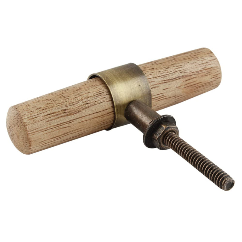 Indian Shelf 6 Piece Natural T Bar Multicolor Wood Designer Dresser Handles Cabinet Knobs Drawer Pulls Modern Style