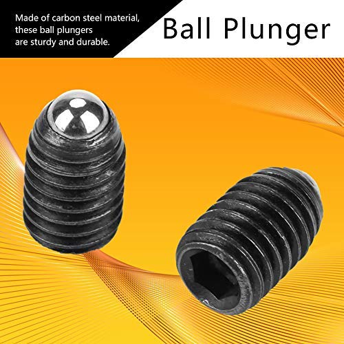 10pcs M8 Carbon Steel Ball Screws, Spring Plunger Set, Hexagonal Socket Ball Plunger M8 * 12 (M812) Screws Fastening Parts Screw Multiple Spring Balls Plunger Flanged Ball Spring ball nut screw （M812）