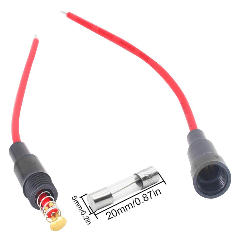 Fuse Holder Kit:10pcs 18 AWG Screw Type 5X20 Inline Fuse Holder + 150pcs Quick Blow 250V Fuse 0.1A,0.2A,0.5A,1A,2A,3A,5A,8A,10A,15A,5x20mm, 0.5A,1A,5A,10A,15A,6x30mm A Type fuse kit - NewNest Australia