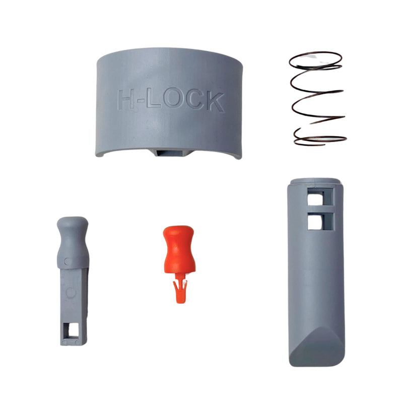 Generic HLOCK Temporary High-Resistant, Self-Closing Plastic Latch/Lock for Secure Door Protection - Ideal for Construction Sites, Offices, and Homes - Easy Installation Ten (10) Pieces 10