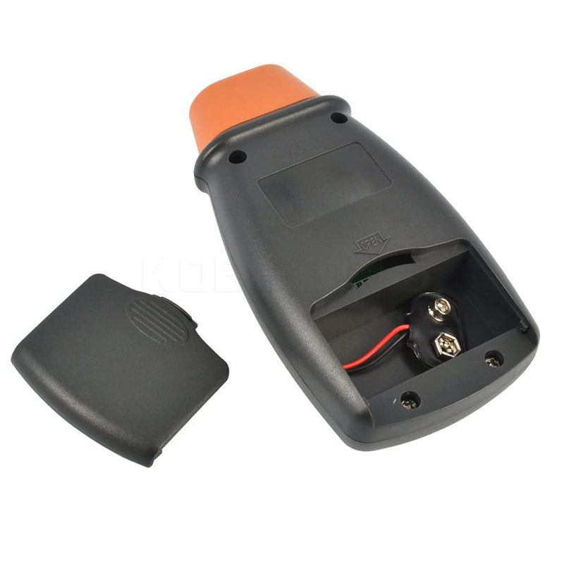 Digital Tachometer, Non Contact Laser Photo Tach 2.5-99999 RPM Rotation Speed Meter Gauge Measurement with Reflective Tape (9V Battery Included)