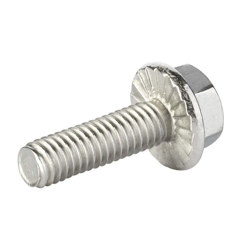 M8 x 20mm Flanged Hex Head Bolts Flange Hexagon Screws, Stainless Steel 304, DIN 6921, 20 PCS M8-1.25 x 20mm