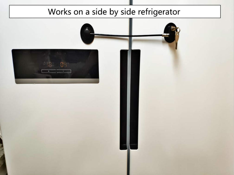 Refrigerator Door Lock, File Drawer Lock, Freezer Door Lock and Child Safety Cabinet Lock by REZIPO Black (4) 4