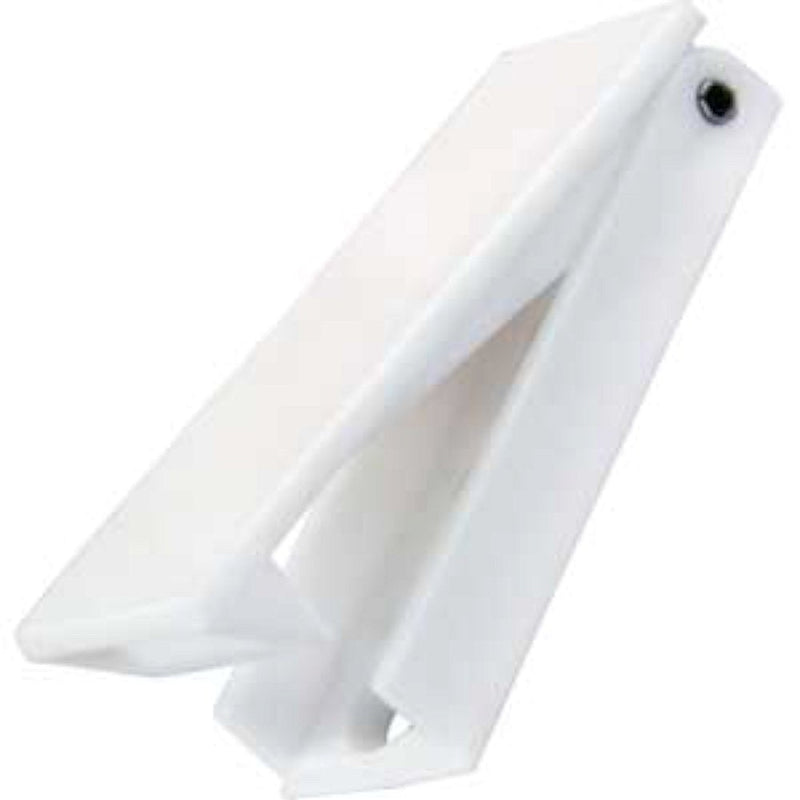 JR Products 10355 Squared Baggage Door Catch - White, Pack of 2