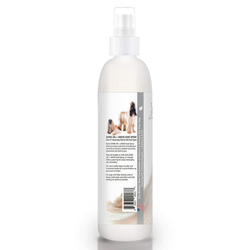 [Australia] - The Blissful Dog Shine-On + Sheen Coat Spray, All Natural Leave in Conditioner and Detangler for Your Dog 8-Ounce 