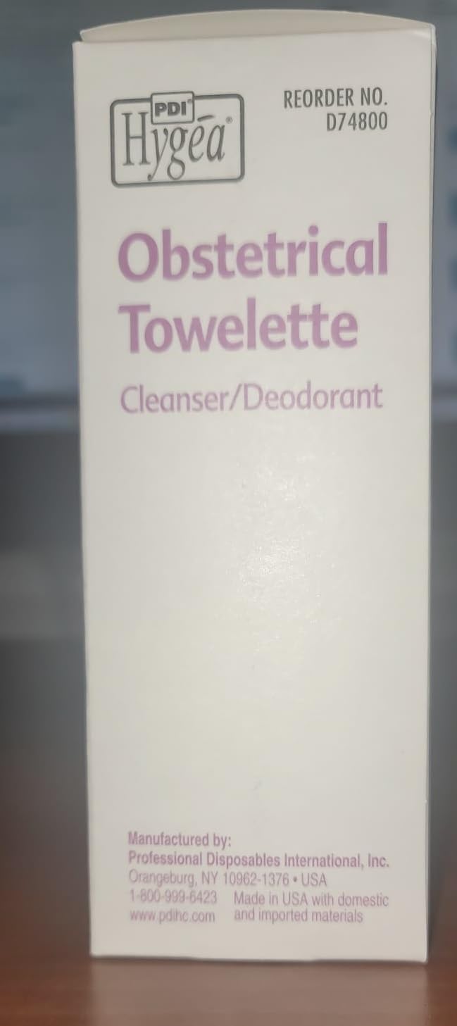 Hygea D74800 Obstetrical Towelettes, Box of 100