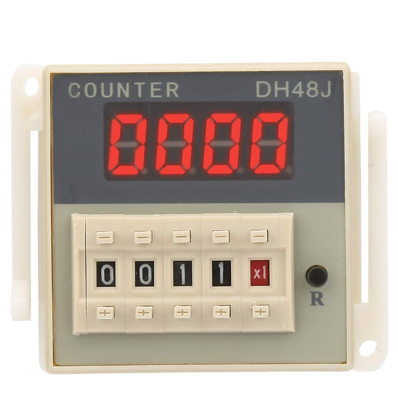 Digital Counter, Digital Display Counter Time Relay Controller 0-999900 Electronic 8 Pins Counter Relay Reset Sensor Sensing Count for Remote Control Automatic Control System(12V AC/DC)