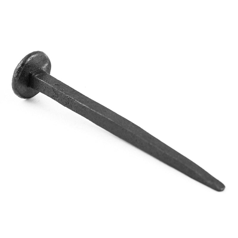 Renovators Supply Manufacturing Clavos Nails 4.5" Black Wrought Iron Decorative Nails for Barn, Gate, Window Shutter Or Doors with Black Powder Coat Finish Pack of 4