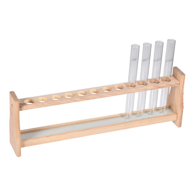 uxcell Wooden Test Tube Holder Rack 12 Wells for 25ml Centrifuge Tubes