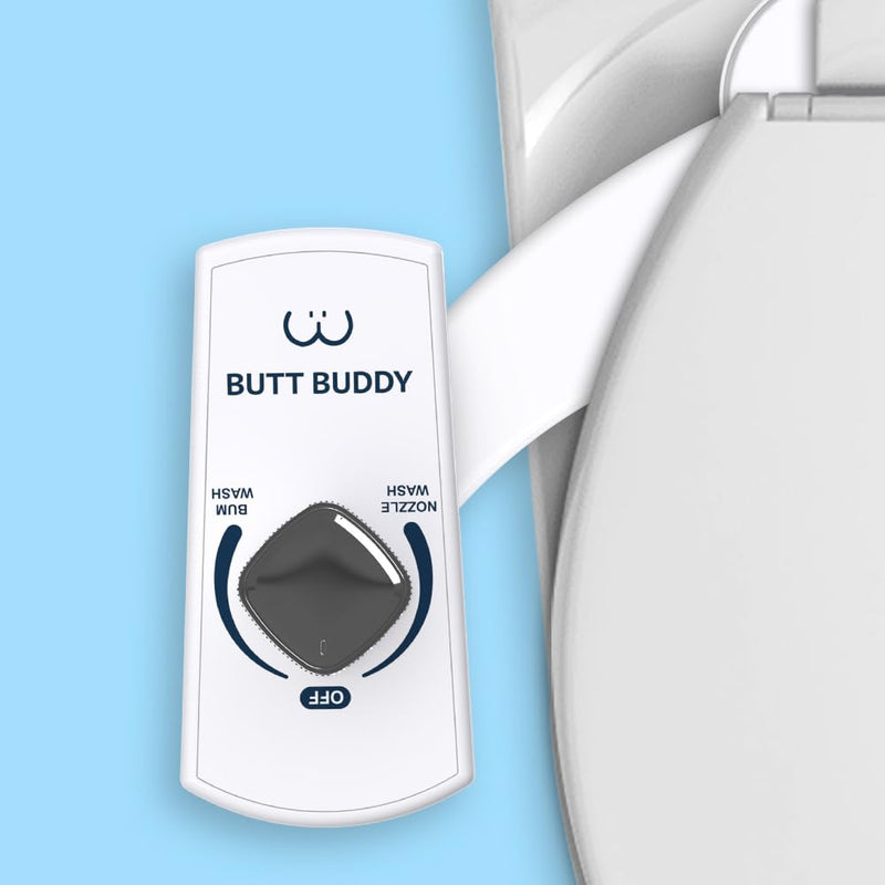 BUTT BUDDY - Bidet Toilet Seat Attachment & Fresh Water Sprayer (Easy to Install, Universal Fit, No Plumbing or Electricity Required | Self-Cleaning Nozzle, Adjustable Pressure Control, USA Stock) 1