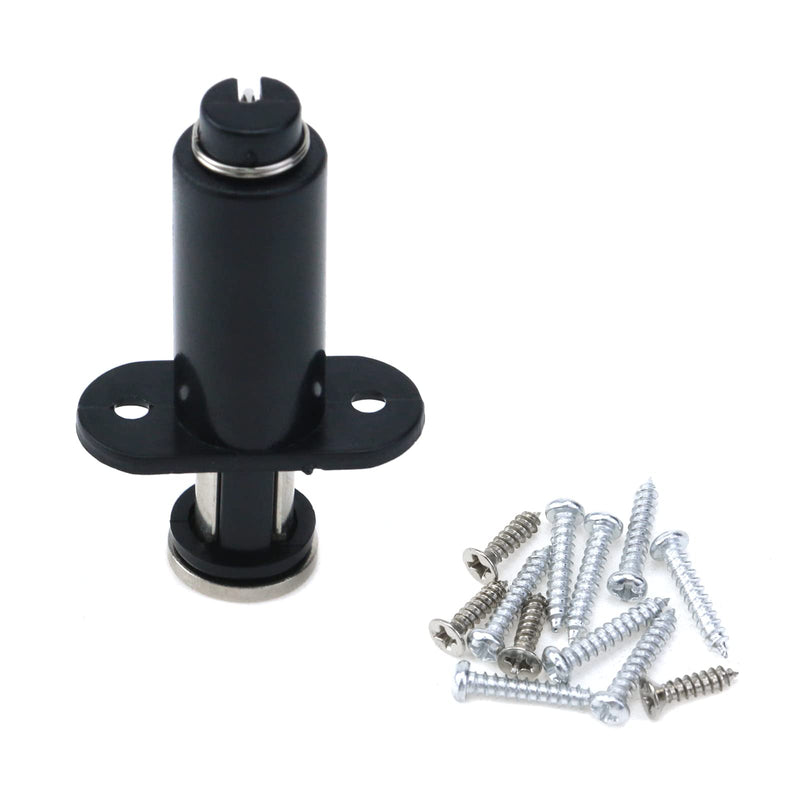 Recessed Magnetic Touch Latch，4 Pack Push Open Cabinet Door Latches Pull Push Pressure Spring Touch Release Latches Black