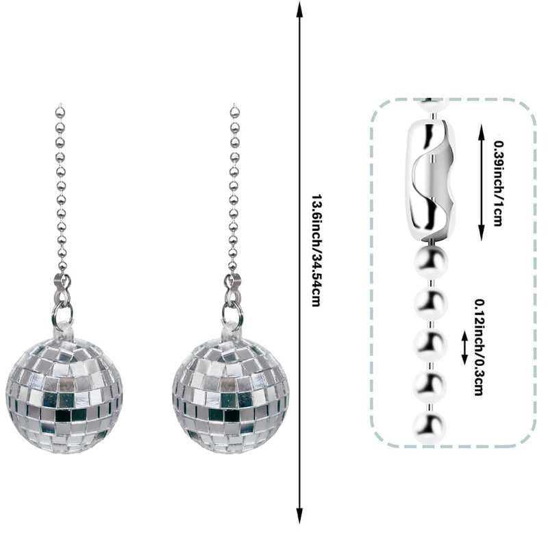 Disco Ball Ceiling Fan Pull Chain Disco Ball Decor Fan Pulls Party Decorations Pull Chain Extension