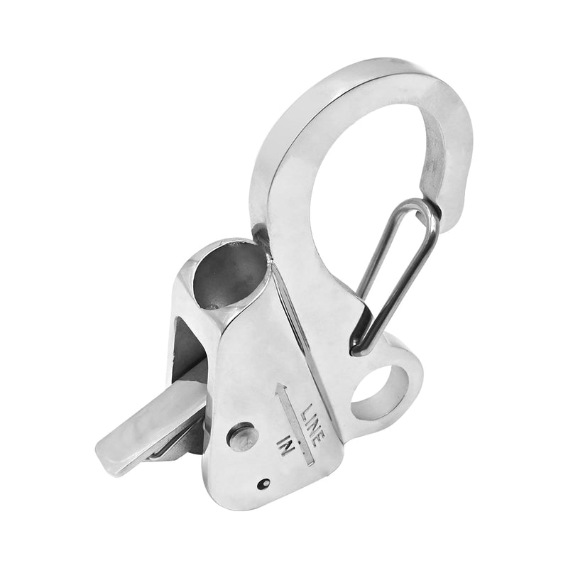 Boat Anchor Hook Sliding Hook Stainless Steel Boat Anchor Hook System Fits 3/8"-5/8" Dock Rope Holds 8500 lbs Adjustable Anchor Clip (1PCS)