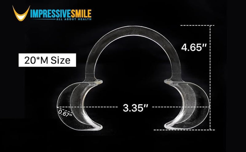 20-Pack- Dental C-Shape Oral Cheek Mouth Lip Retractor Opener for Dental Teeth Whitening or Fun Games - Middle Size