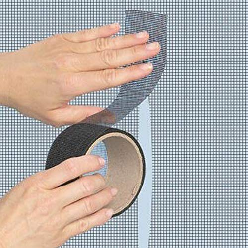 FLYZZZ Window Screen Repair Kit Tape, 79.4 in Waterproof Screen Repair Tape, 3-Layer Strong Adhesive Window Screen Doors Repair Patch Tape Suitable for Covering Holes&Tears Instantly 2x79.4 Inches Light gray