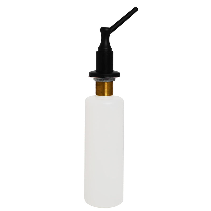 Westbrass R217-62 Kitchen Sink Deck Mount Liquid Soap/Hand Sanitizer Dispenser with Refillable 12 oz Bottle, Matte Black
