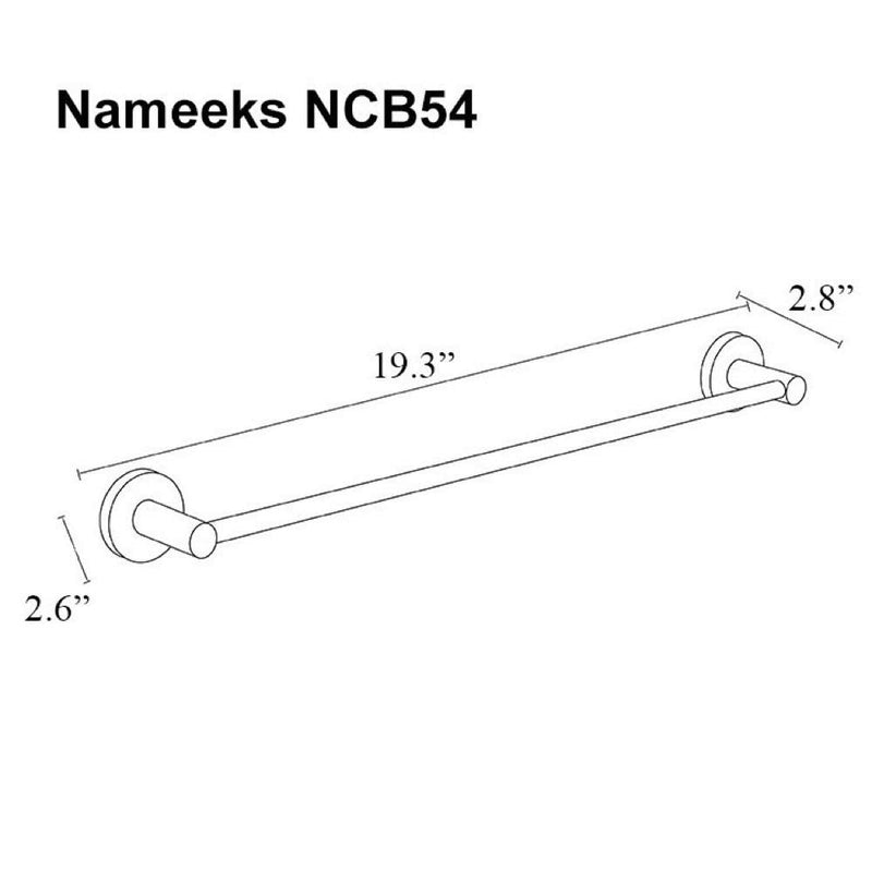 Nameeks NCB54 Towel Bar, One Size, Black