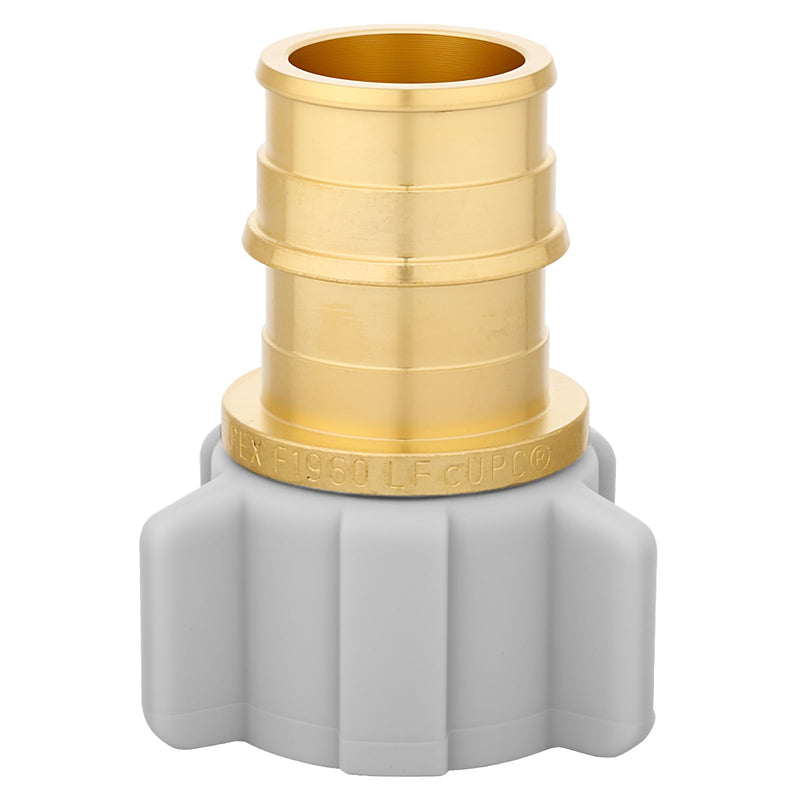 (Pack of 10) Pex-A 3/4" Pex x1/2" Swivel Female NPT Adapter, Plumbing Cold Expansion Brass Fittings, ASTM F1960, ANSI/NSF-61,(PEX1960271-10PCS) Coupling - 3/4" PEX-A × 1/2" FNPT Swivel (10 Pack)