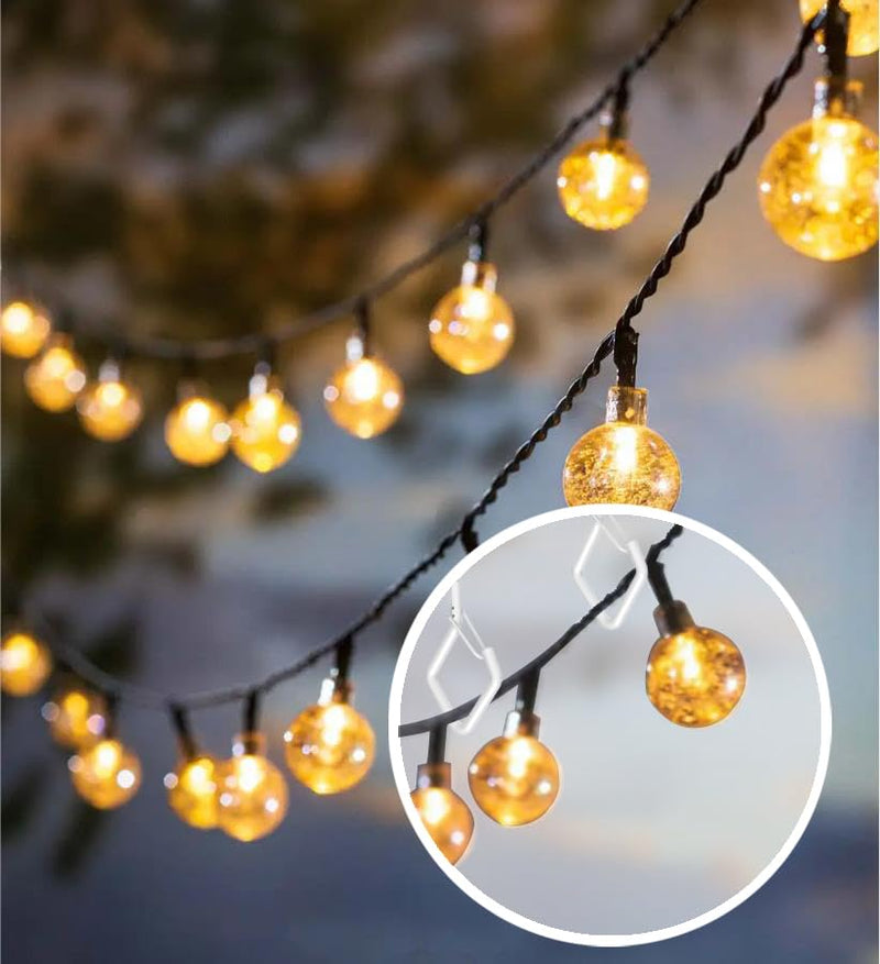 10Pack Screw in Hooks with Safety Buckle Design for Hanging String Lights, Plant, Heavy Duty Garden Lights, 2.2" (White) Diamond Hooks(WHT/ 2.2“/ 10PACK)