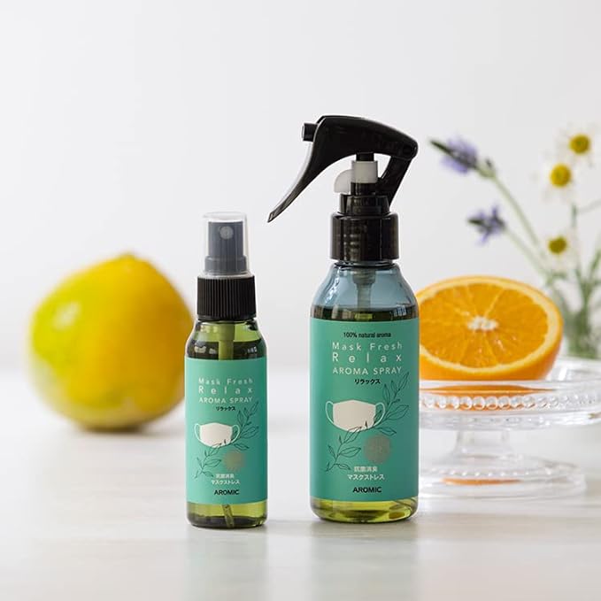 AROMIC Natural Aroma Mask Spray, Refill 3.4 fl oz (100 ml) Refill, Essential Oil, Deodorizing Spray, Disinfecting Spray, Antibacterial Spray, Aroma, Citrus - NewNest Australia