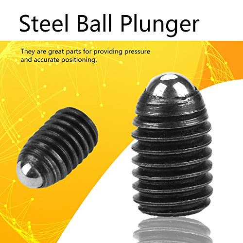 10pcs M8 Carbon Steel Ball Screws, Spring Plunger Set, Hexagonal Socket Ball Plunger M8 * 12 (M812) Screws Fastening Parts Screw Multiple Spring Balls Plunger Flanged Ball Spring ball nut screw （M812）