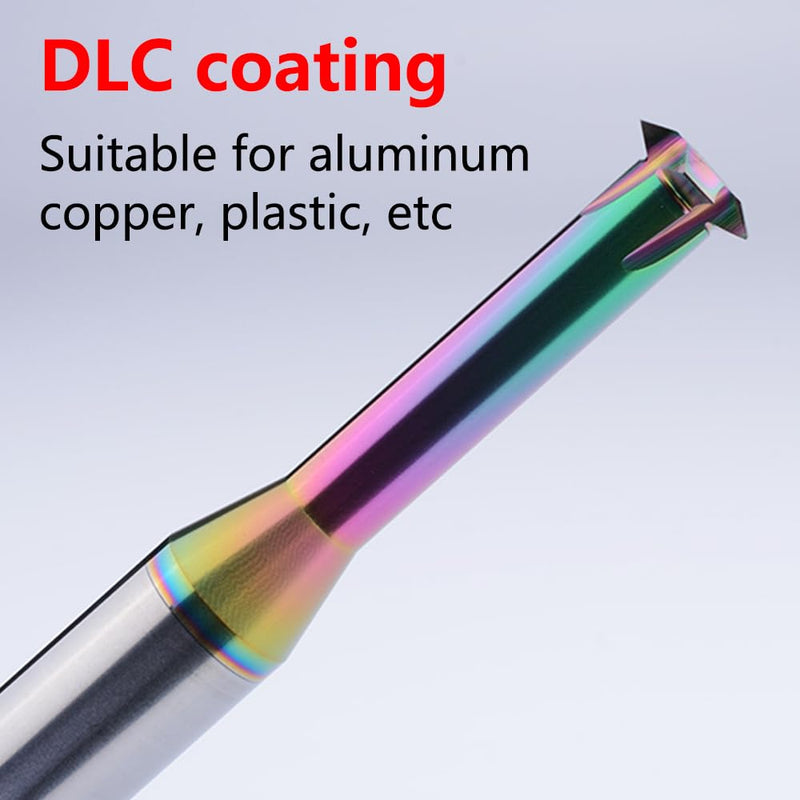 Metric Carbide Thread Milling Cutters Threading End Mills for Aluminum Thread Angle 60 Degrees CNC for Metal Working Replace Taps-(5pcs D3.15×Picth0.5-0.8) NFC-D3.15×P0.5-0.8