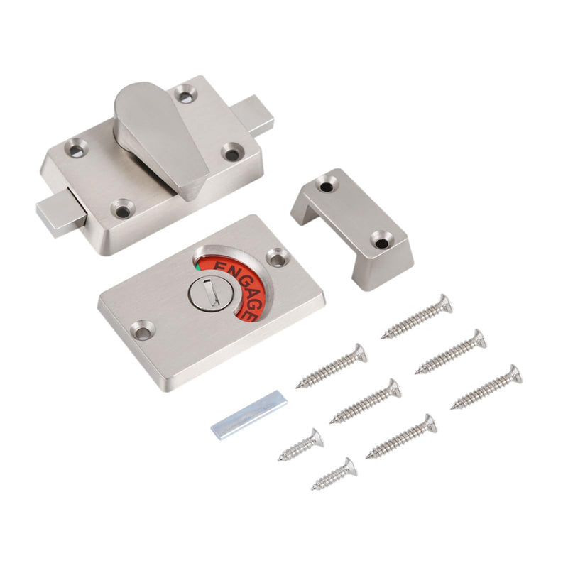 Bathroom Stall Door Latch, Vacant Engaged Toilet Lock, Bathroom Locks for Doors, Door Latch for Public Restroom Toilet Partition