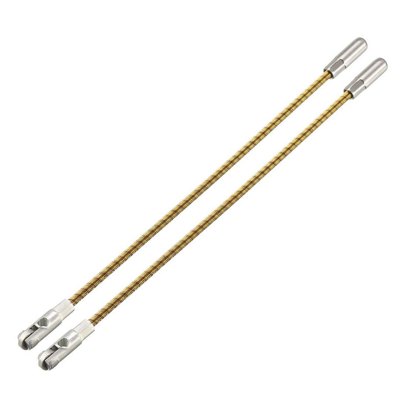 uxcell 2PCS 170mm/6.69inch Flexible Fish Tape Replacement Leader Wire Cable Puller with Roller for 3mm Fish Tape Wire Puller