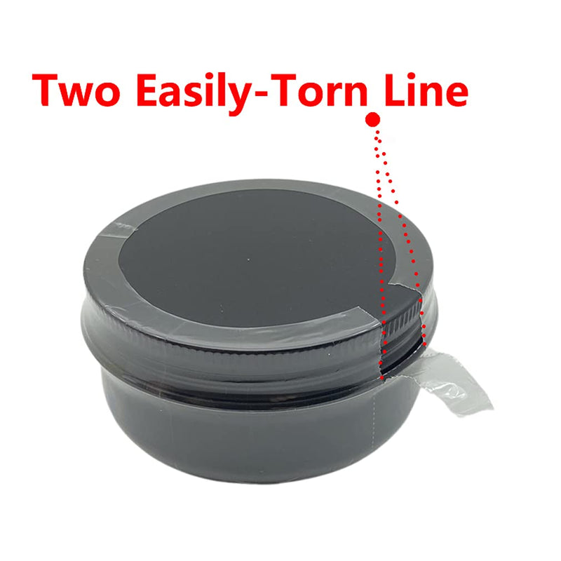 200Pcs Heat Shrink Wrap Film Shrink Seal Bands for 2oz/60ml Aluminum Tin Jar, Easy to Use, Make Products More Professional (For 60g Aluminum Jar) For 60g Aluminum Jar