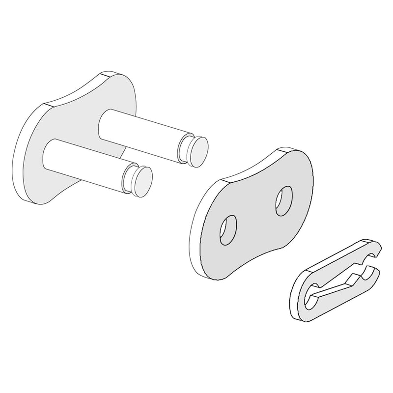 uxcell 10Pcs #35 Chain Master Connector Link Roller 3/8" Pitch Stainless Steel Standard Connecting Split Links for 06C Chain