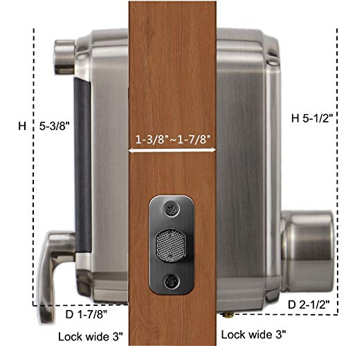 SCYAN D2 Touchscreen Keypad Deadbolt with Key Fob Access (Satin Nickel)