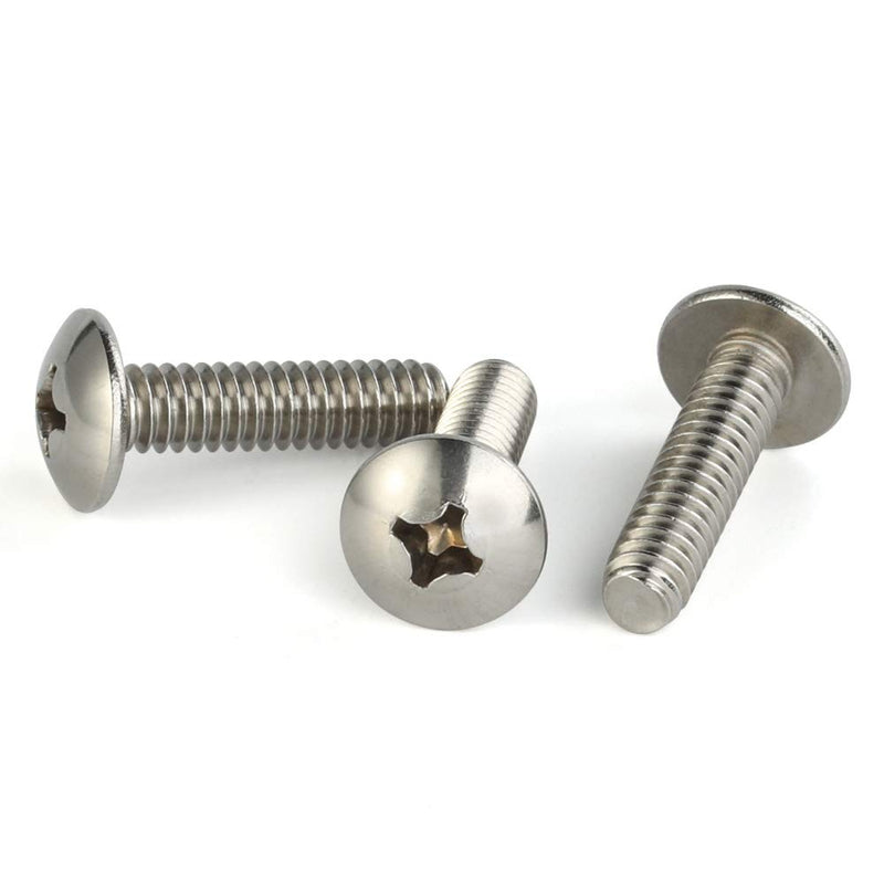 #8-32 x 3/8" Truss Head Machine Screws, Full Thread, 18-8 Stainless Steel, Quantity 100 #8-32 x 3/8"