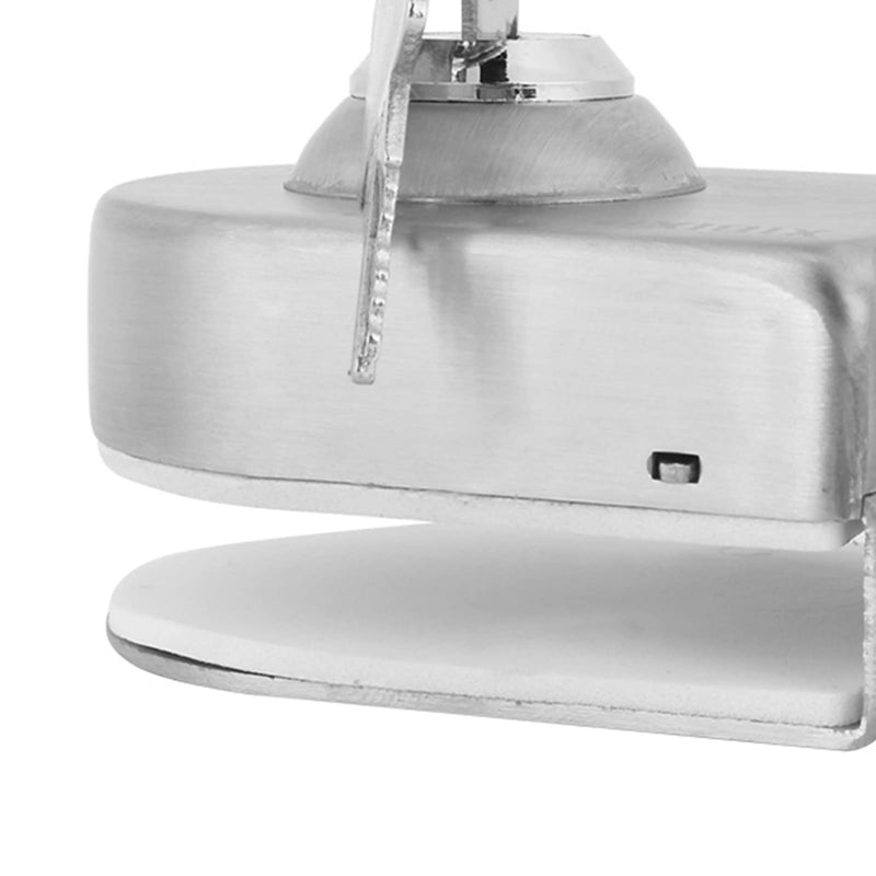 Milltrip 10-12mm Glass Door Lock, Stainless Steel Glass Door Lock Floor Lock Ground Lock for Bathroom Toilet Shop Glass Doors (Brushed)