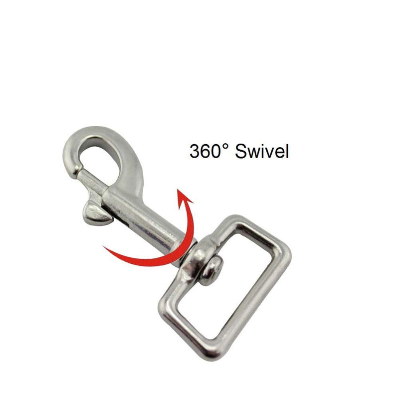 Single Ended Scuba Bolt Snap,Stainless Steel 316 Heavy Duty Single Ended Locking Swivel Snap Hook (Size:67MM, 2) Size:67MM