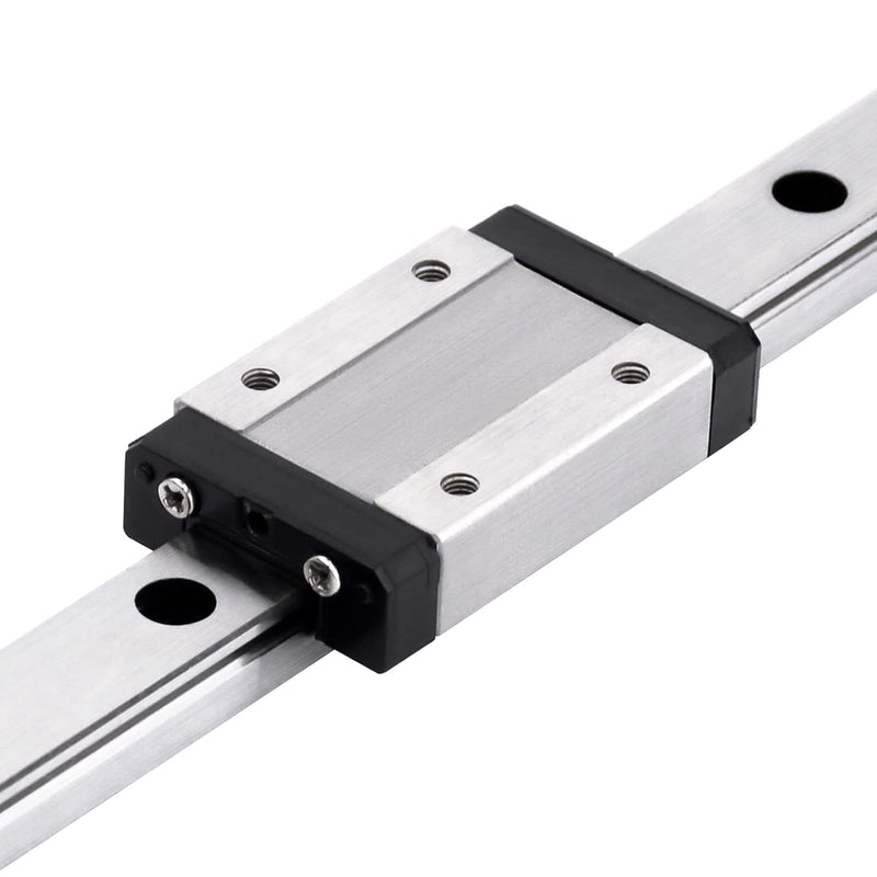 200mm MGN12 Linear Rail Guide with MGN12H Stainless Steel Black Carriage Block for DIY 3D Printer and Machines(Type H,200 mm) 200mm